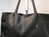 Linea Pelle Black Janis Boho Leather Fringe Tote
