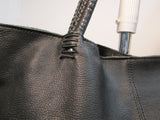 Linea Pelle Black Janis Boho Leather Fringe Tote