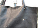 Linea Pelle Black Janis Boho Leather Fringe Tote