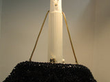 Sharonee Black Beaded Evening Bag
