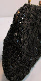 Sharonee Black Beaded Evening Bag
