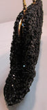 Sharonee Black Beaded Evening Bag