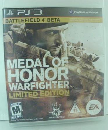 PS3 Medal Of Honor Warfighter Limited Edition w/Battlefield 4 Beta