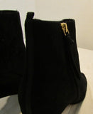 Boden Black Suede High Heel Ankle Boot