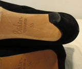 Boden Black Suede High Heel Ankle Boot