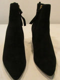 Boden Black Suede High Heel Ankle Boot