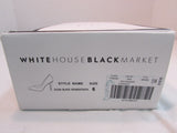 White House Black Market Black Olivia Houndstooth Suede Heels
