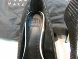 White House Black Market Black Olivia Houndstooth Suede Heels