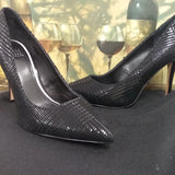 White House Black Market Black Olivia Houndstooth Suede Heels