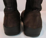 Coach Lesly Brown Canvas, Suede and Fur Boots