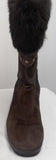 Coach Lesly Brown Canvas, Suede and Fur Boots