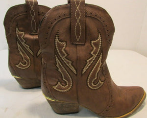 Very Volatile "Calico" Short Cowboy Booties
