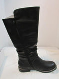 Emmshu "Clesy" Black Tall Boot with Buckle Detail