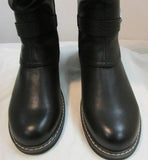 Emmshu "Clesy" Black Tall Boot with Buckle Detail