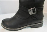 Emmshu "Clesy" Black Tall Boot with Buckle Detail