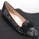 Ron White "Heidi Paisley" Velvet Embossed Suede Pump