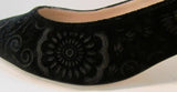 Ron White "Marium Laser" Onyx Embossed Velvet Pump