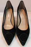 Ron White "Marium Laser" Onyx Embossed Velvet Pump