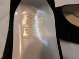 Ron White "Marium Laser" Onyx Embossed Velvet Pump