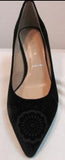 Ron White "Marium Laser" Onyx Embossed Velvet Pump