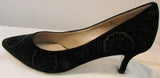 Ron White "Marium Laser" Onyx Embossed Velvet Pump