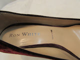 Ron White "Marium Laser" Wine Embossed Velvet Pump