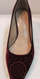 Ron White "Marium Laser" Wine Embossed Velvet Pump