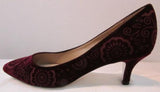 Ron White "Marium Laser" Wine Embossed Velvet Pump