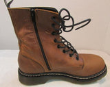 Musse & Cloud "Famy" Brown Ankle Combat Boots