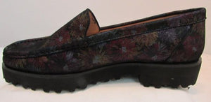 Ron White "Rita Floral" Floral Printed Suede Loafers