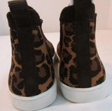 Mia Amore "Marek" Leopard Gored Fly Knit Pull On Sneakers