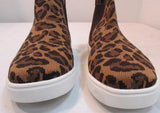 Mia Amore "Marek" Leopard Gored Fly Knit Pull On Sneakers