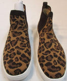 Mia Amore "Marek" Leopard Gored Fly Knit Pull On Sneakers