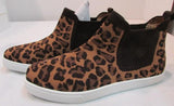Mia Amore "Marek" Leopard Gored Fly Knit Pull On Sneakers
