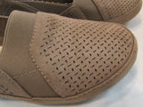 Mia Amore "Alison" Taupe Textured Slip on Flats