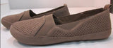 Mia Amore "Alison" Taupe Textured Slip on Flats