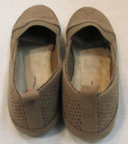 Mia Amore "Alison" Taupe Textured Slip on Flats