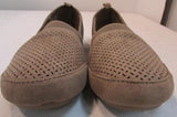 Mia Amore "Alison" Taupe Textured Slip on Flats