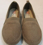 Mia Amore "Alison" Taupe Textured Slip on Flats
