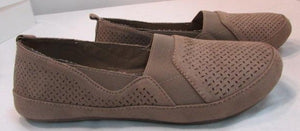 Mia Amore "Alison" Taupe Textured Slip on Flats