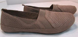 Mia Amore "Alison" Taupe Textured Slip on Flats