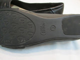 Mia Amore "Corra" Black Crossover Strap Slip-On Flats
