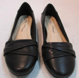 Mia Amore "Corra" Black Crossover Strap Slip-On Flats