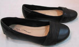 Mia Amore "Corra" Black Crossover Strap Slip-On Flats