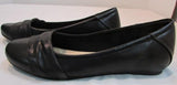Mia Amore "Corra" Black Crossover Strap Slip-On Flats