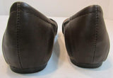 Mia Amore "Corra" Brown Crossover Strap Slip-On Flats