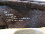 Mia Amore "Corra" Brown Crossover Strap Slip-On Flats