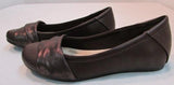 Mia Amore "Corra" Brown Crossover Strap Slip-On Flats
