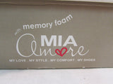 Mia Amore "Corra" Gray Crossover Strap Slip-On Flats