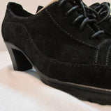 Clarks Bendables Black Heeled Lace-Up Pump